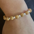 Mini Tan Striped Pearl